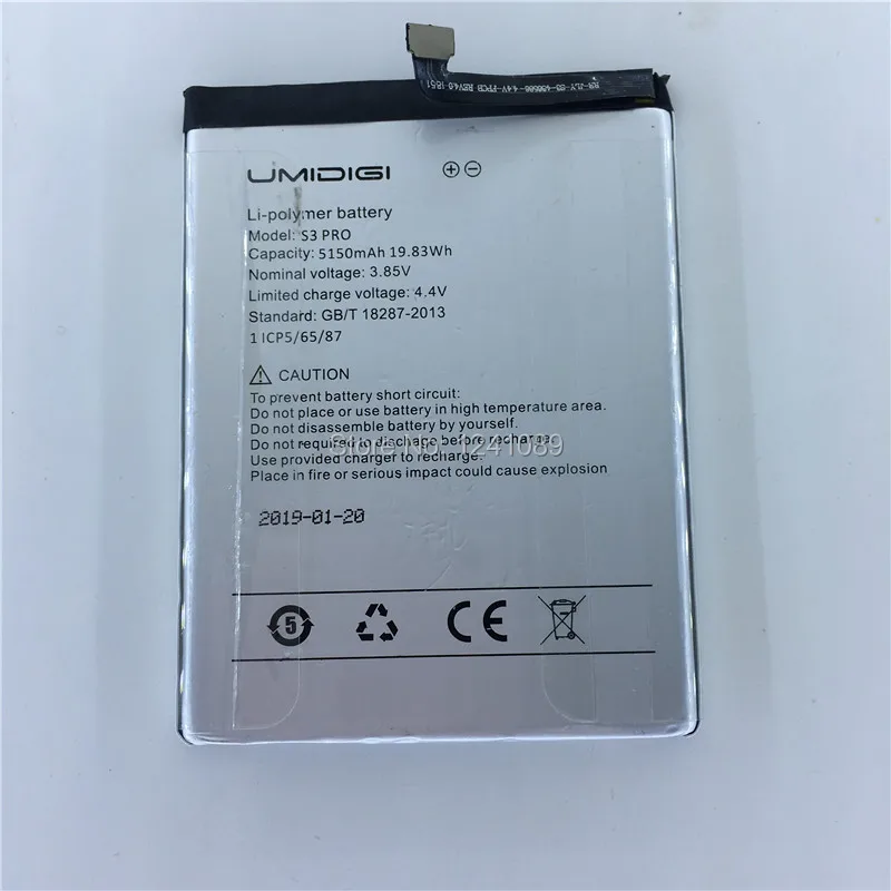 

For UMIDIGI S3 pro battery 5150mAh High capacity Long standby time for UMIDIGI S3 pro battery Mobile Accessories