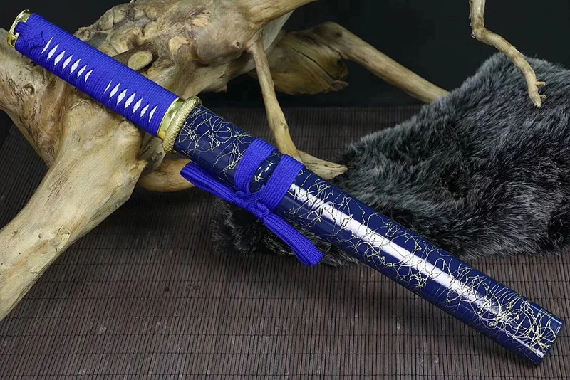 

Handmade Japanese Samurai Sword 1060 High Carbon Steel Full tang blade Functional real Katana very sharp Home Decoration