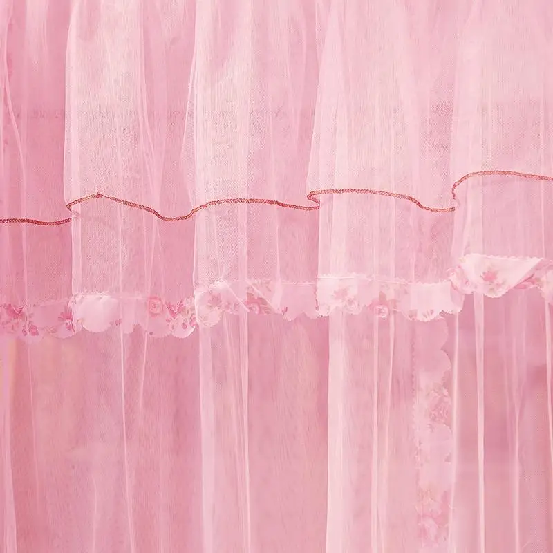 4 Posters Corners Bed Canopy Princess Queen 150*200 mm Mosquito Bedding Net Bed Tent Floor-Length Curtain #5O
