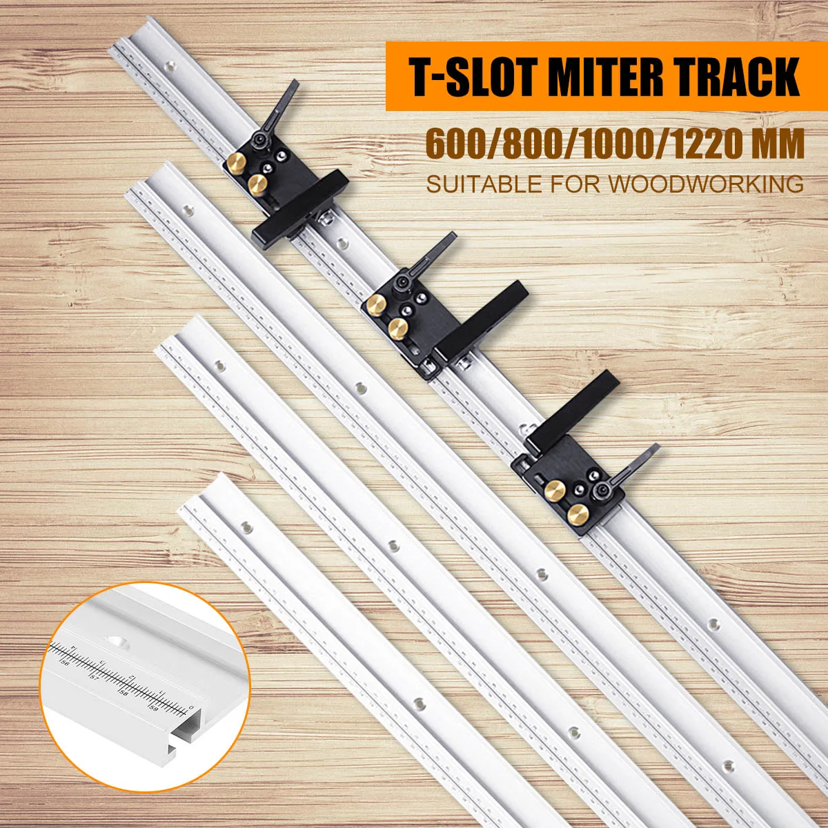 Najtaniej 600 800 1000 1200mm t track ze stopu aluminium t slot prowadnica ukośna ze skalą zderzak kątowy