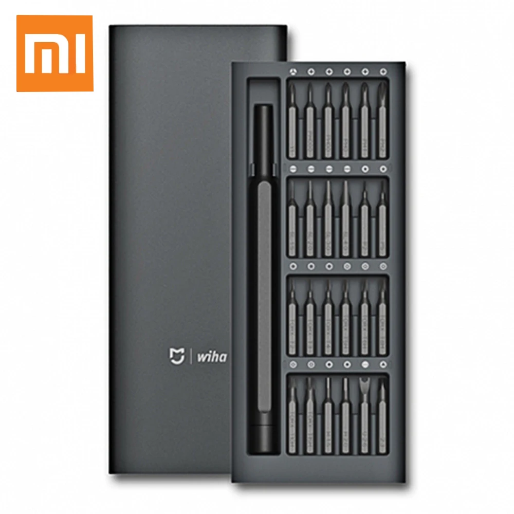 Xiaomi Wiha 24 В 1 Точная отвертка комплект для ремонта работы аллюминевая коробка xiaomi