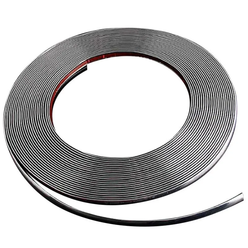 13M Silver Car Chrome DIY Molding Decorative Strip For Grille Window Bumper Door Edge Scratch Protection Cover