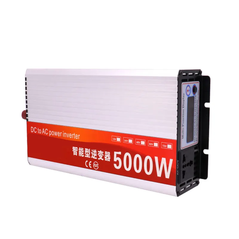 

DC 12V/24V/48V To AC 220V 5000W Modified Sine Wave Intelligent Power Inverter Dual LCD Display Converter