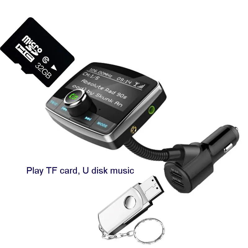 

Bosinas Bluetooth Para Coche USB Cargador 3.1A Fast Charing QC3.0 BT In-car Hands free