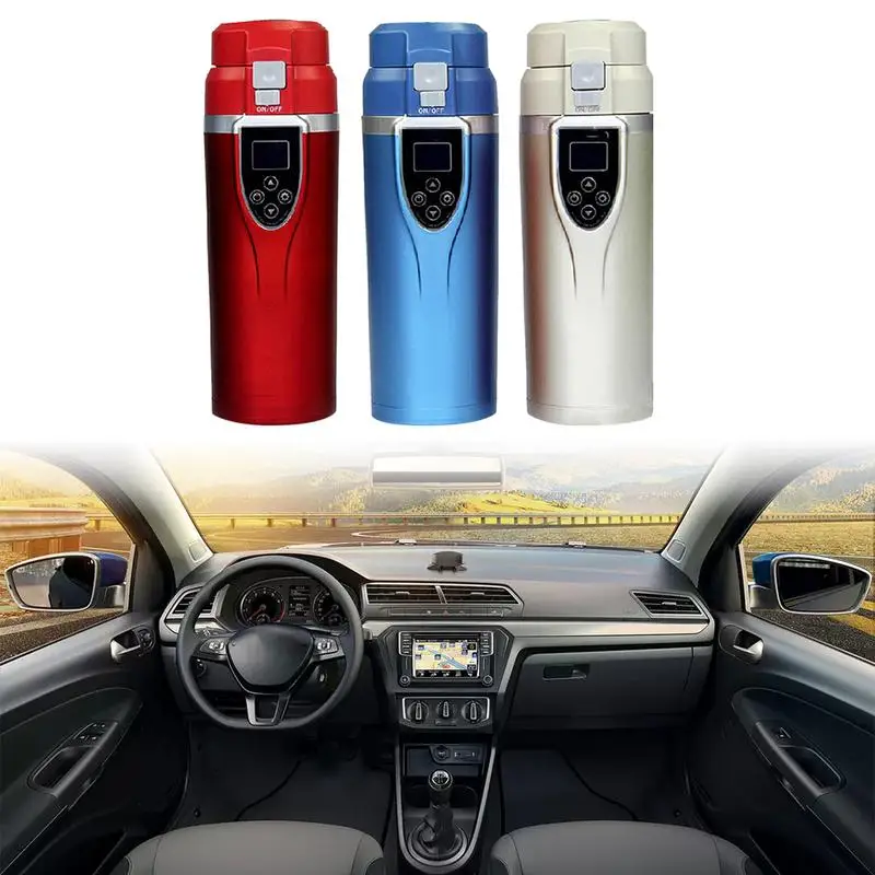 

1Pcs 12V 350ml Car Portable Electric Travel Heating Cup Coffee Tea Boiling Mug Kettle Travel Heating Cup Auto Accessories