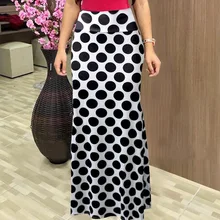 S-3XL Большие размеры половина тела повседневная юбка Женская эластичная сила осень и зима узор