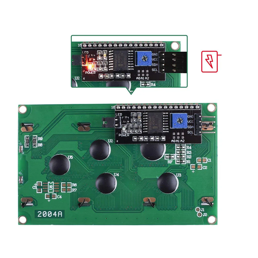 Символьный ЖК дисплей 20x4 LCD 2004 IIC/I2C/TWI PCF8574 для Arduino Uno r3 Mega 2560 Raspberry Pi Avr Stm32|ЖК-модули|