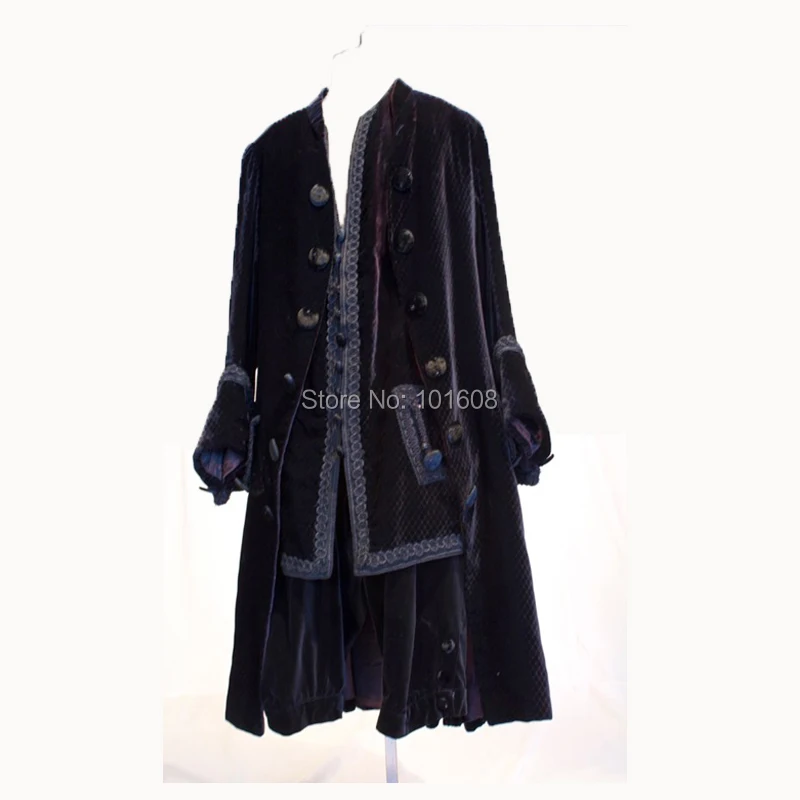

Customized!Jackets+skirt Men's 2pcs Black Velves Retro Coats Singer DJ concert MAN Victorian stage Performance MALE Suits N-024