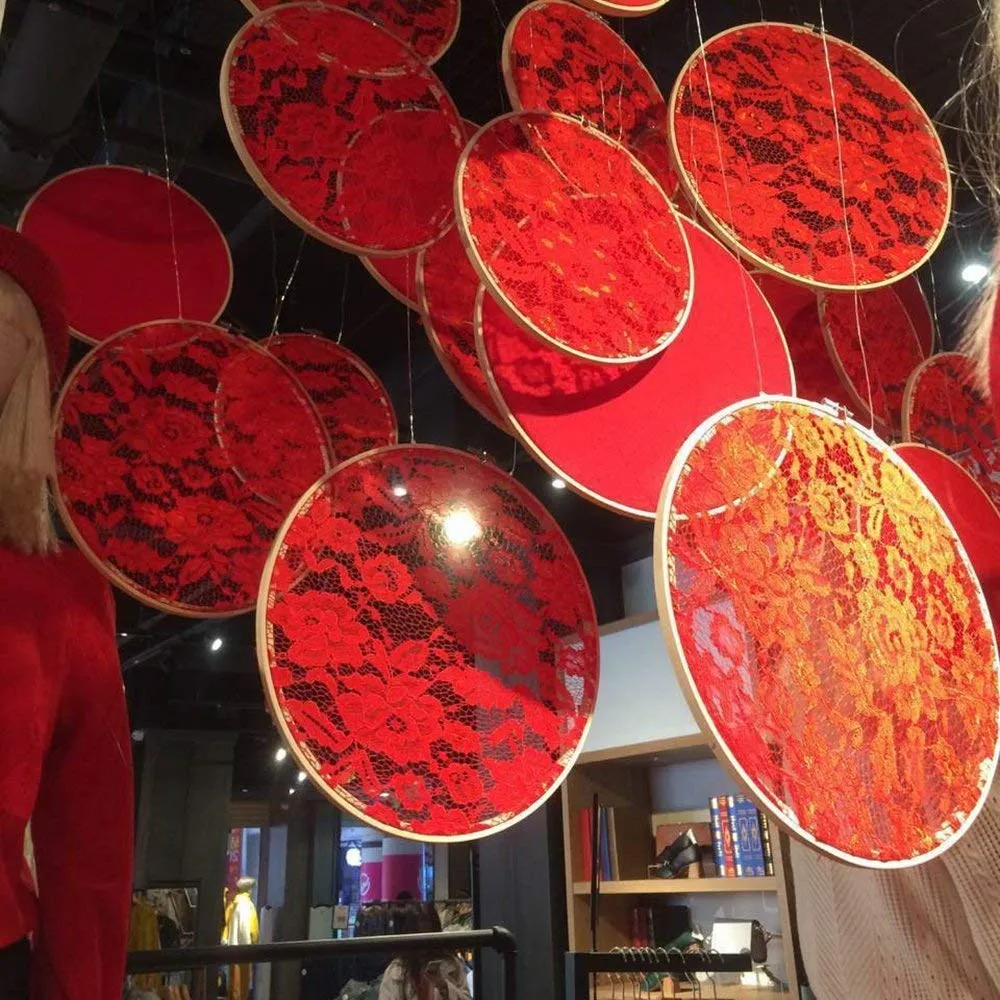 Günstig 12 stück 6 Inch Holz Stickerei Hoops Groß Großhandel Bambus Kreis Kreuz Stich Hoop Runde Ring für Kunst Handwerk Handliche nähen