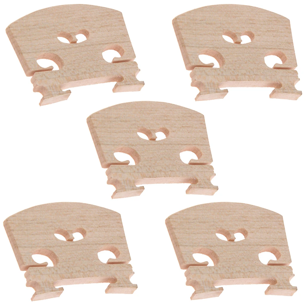 

5 Pieces Maple Wood Violin String Bridge for 4/4 Acoustic Violin Parts Crafted