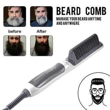 

Men Hair Curling Beard Straightener Women Hair Curler Comb Brush Quick Electric Heating Ceramic Iron Styling Tool Hair Styler