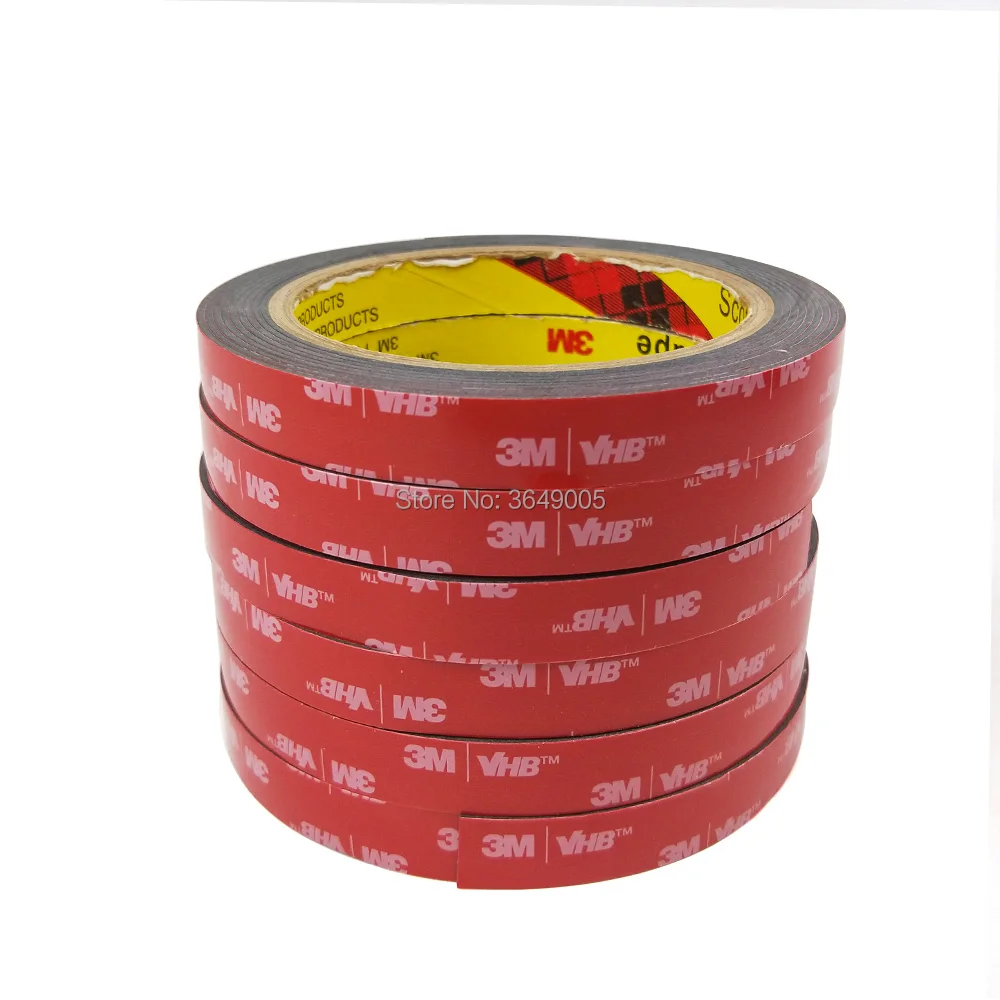 3M Double Sided Tape, Very High Bond Waterproof Mounting Tape, VHB Heavy  Duty Foam Tape （5952 Red）