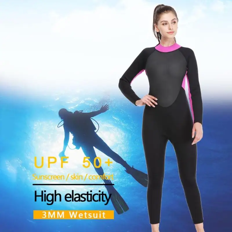 

Outdoor 3mm Women Wetsuit Long Sleeve Full Body Diving Suit Keep Warm Surfing Diving Wetsuits Breathable Diving Equipment