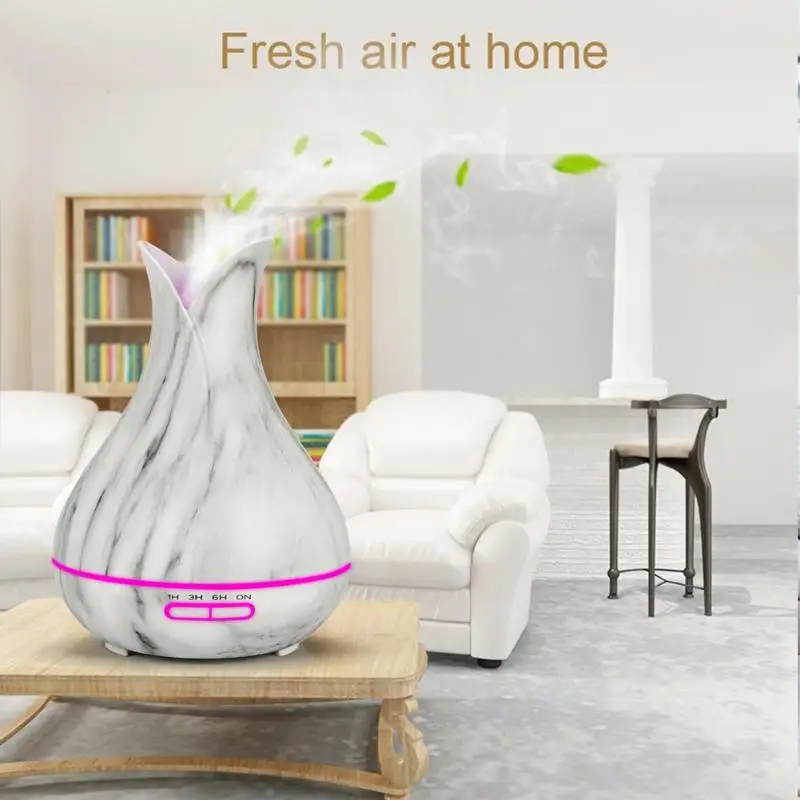 

400ml Air Humidifier USB Ultrasonic Humifier Timer Essential Oil Mist Aroma Diffuser 7 Colors LED Light for Home Office