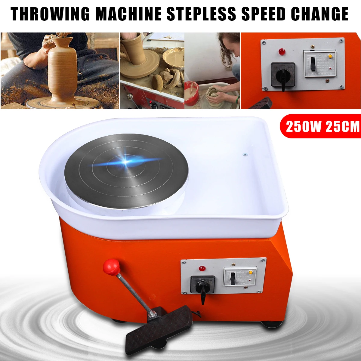 

220V 250W Pottery Wheel Ceramic Machine Foot Pedal Ceramic Clay Art Mould For Ceramics Work