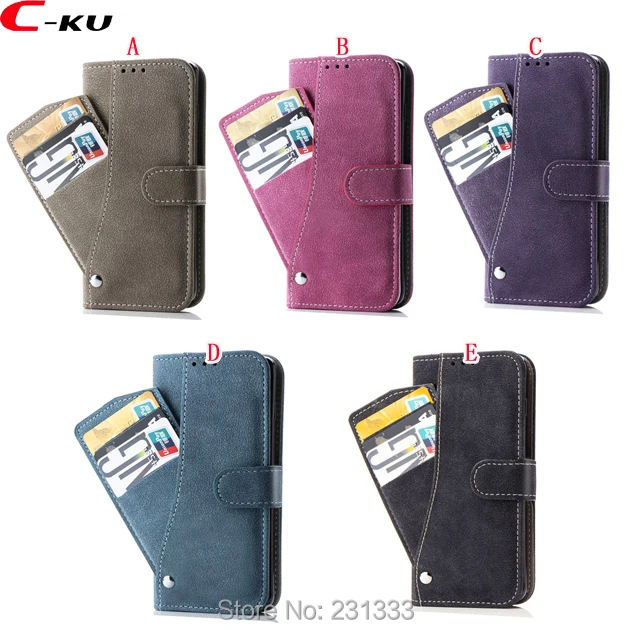 

C-ku Matte Retro Wallet Leather Pouch Case For Samsung Galaxy S10 PLUS S10 Lite Stand TPU Credit ID Card Skin Cover Luxury 1pcs