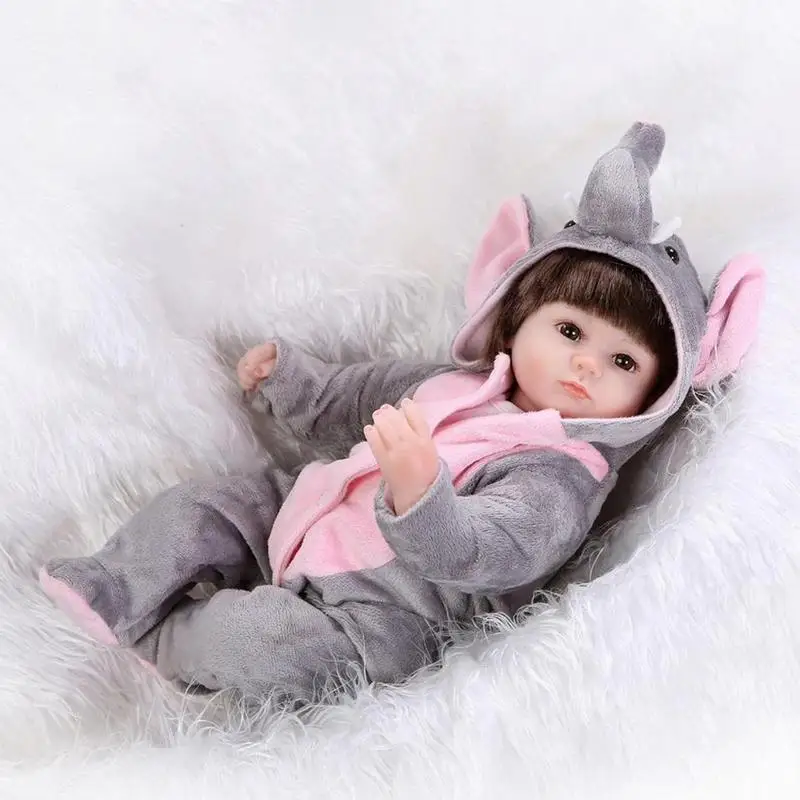 45 см симпатичная одежда со слонами Reborn модная детская кукла имитация куклы для