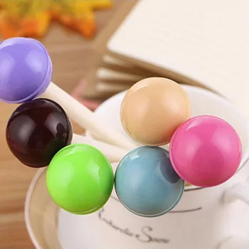 

Colored Lollipops Gel Pen DIY Office Stationery School Supplies Smooth Writing Black And Blue Ink Pen 0.5mm 6PCS