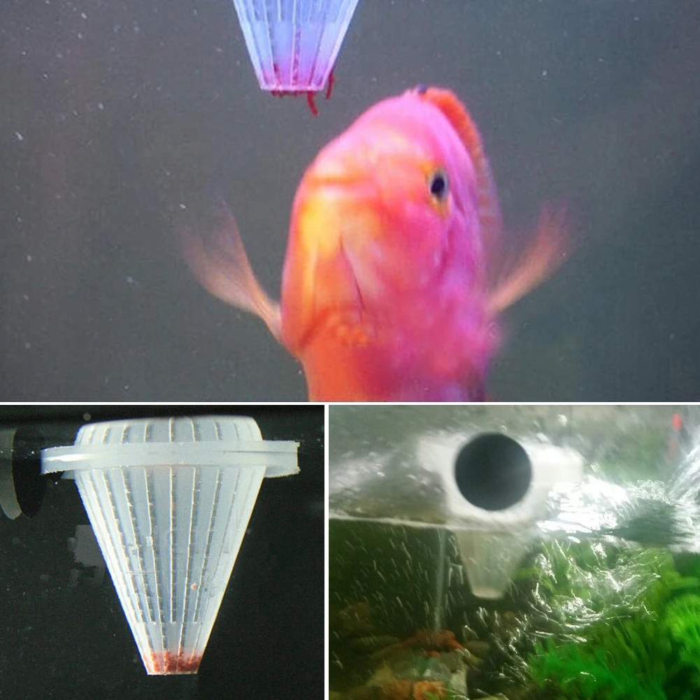 4pcs/lot Cone Feeders Aquarium Red Worm Feeder Cone Feeding Live Frozen