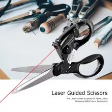 

Professional Laser Guided Scissors For Home Craft Wrapping Gifts Fabric Sewing Cut Straight Fast Scissor Shear Fabric Sewing Cut