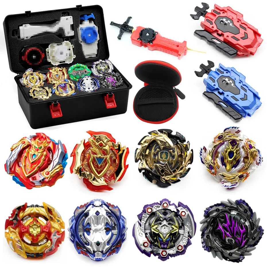 

1set 7 style Beyblade Burst B111 B113 Metal Fusion 4D With 4 Launcher Beyblade Burst Spinning Top Christmas Gift For Kids Toys