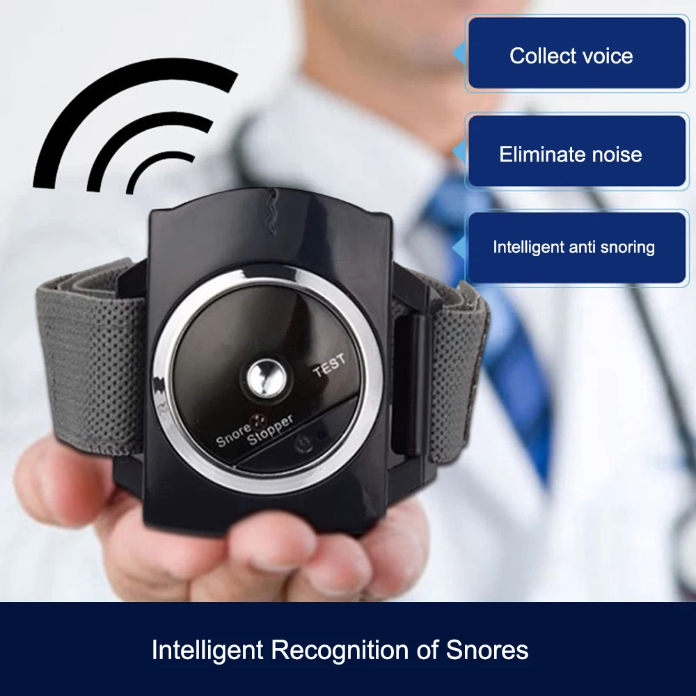 

Intelligent Snore Stopper Biosensor Anti Snoring Device Infrared Ray Detects Wristband Sleeping Aid Equipment Snore Stopper