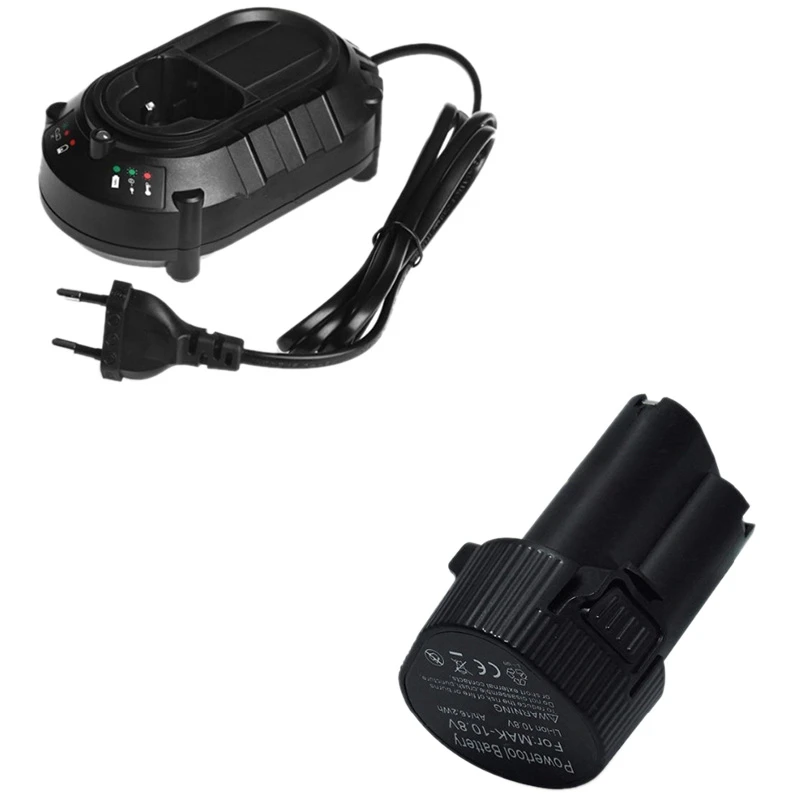 

Eu Plug New For Makita Charger Bl1013 Bl1014 10.8V /7.2V + 1Pcs For Makita 10.8V Bl1013 Li-Ion Battery Electric Drill Power To
