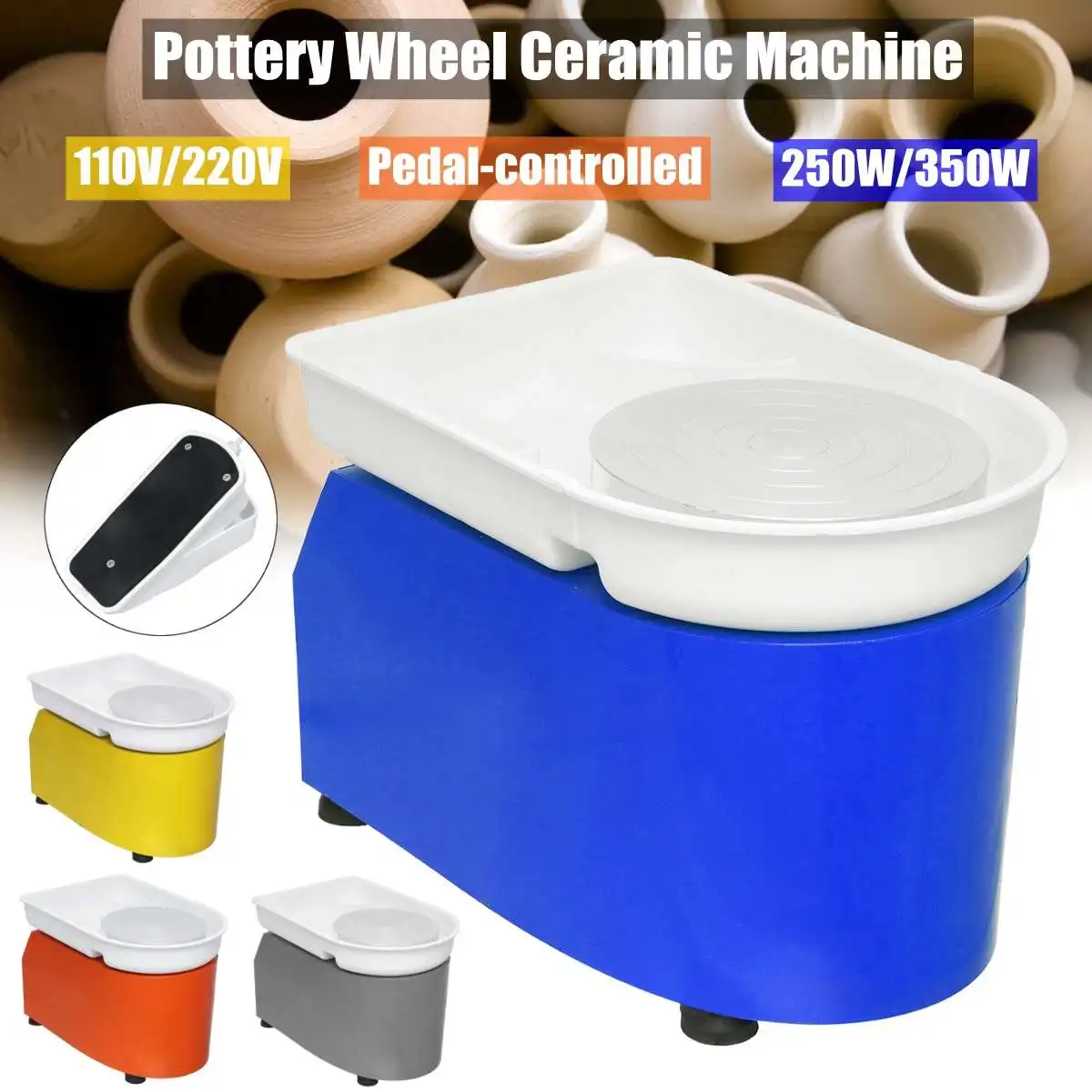 

250W/350W Electric Tours Wheel Pottery Machine Ceramic Clay Potter Art For Ceramic Work Ceramics 110V/220V
