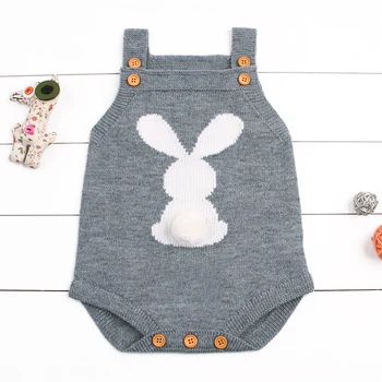 

Pudcoco New Brand Newborn Baby Boy Girl Bunny Knitting Wool Bodysuit Jumpsuit Outfit Easter