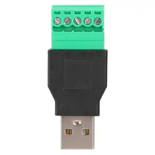 USB2.0 штекерным 5pin винт USB разъем Apdater с щит разъем USB2.0 мужской разъем USB штекерным винтовые клеммы