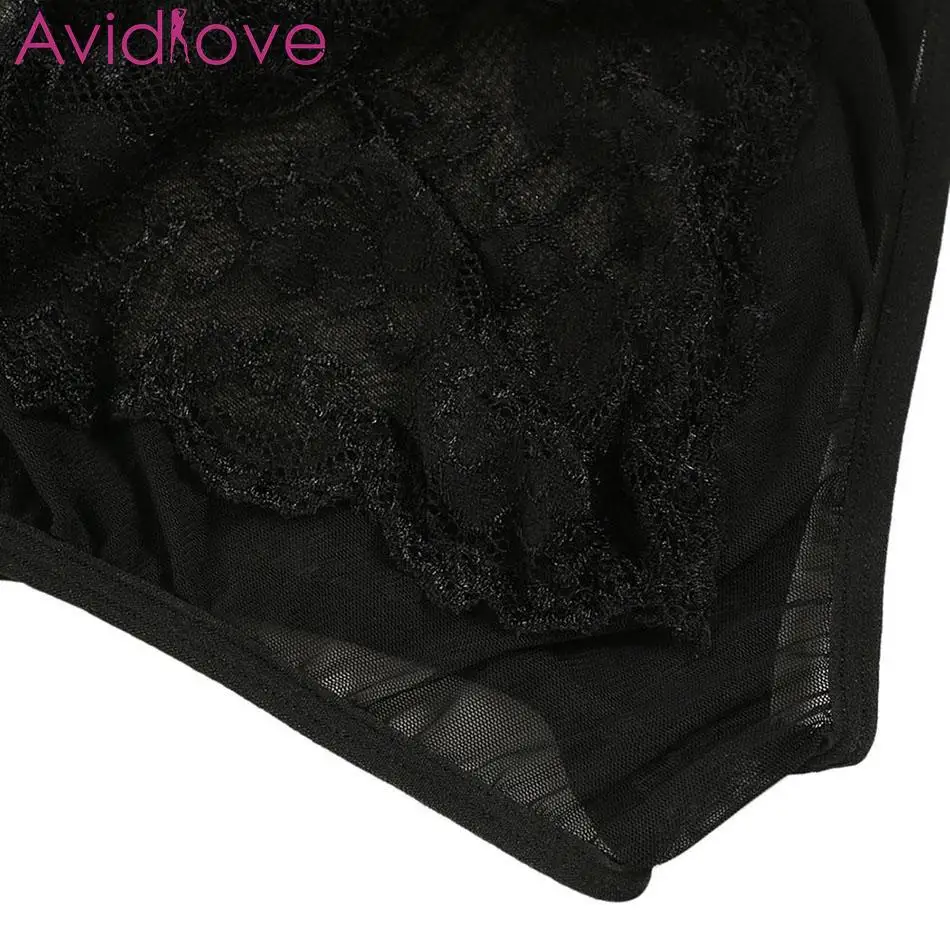 Женское Эротическое нижнее белье Avidlove кружевное с цветочным принтом и глубоким v