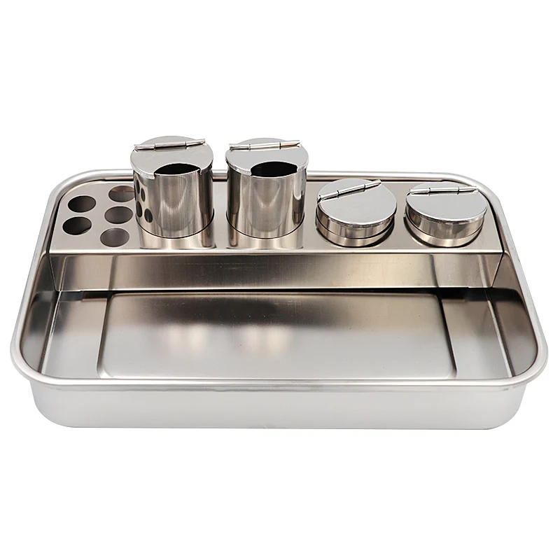 

1set Stainless Steel Dental Instruments Tray Surgical Nursing Medical Equipment Steriliser Container For Dentist Storage Box