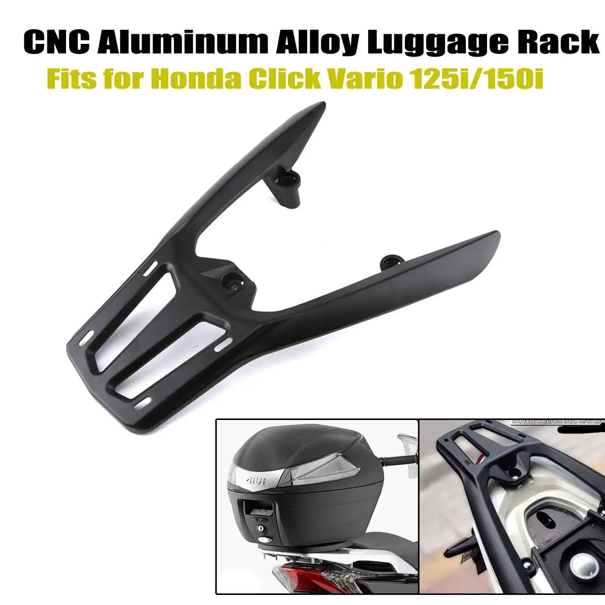 

Motorcycle CNC Aluminum Alloy Bike Rear Luggage Rack Cargo Holder Shelf Bracket kit For Honda Click 125i 150i Vario 125 150