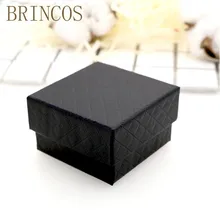 Новинка 1 шт. квадратная шкатулка для ювелирных изделий обручальное кольцо для серег ожерелье браслет Подарочная коробка-дисплей держатель черный белый темно-синий c