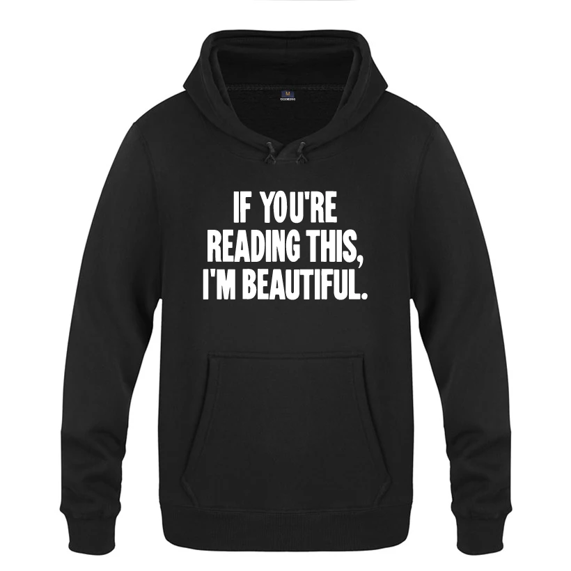 I'M Beautiful-хипстер инди Swag забавные толстовки для мужчин 2018 Мужской Пуловер
