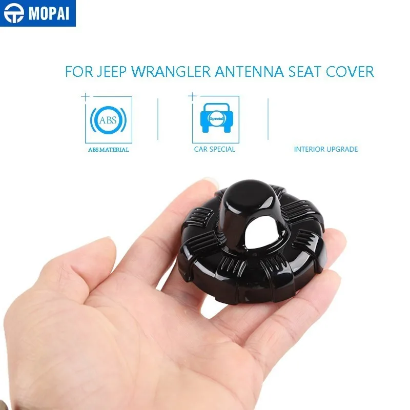  MOPAI Car Stickers for Jeep Wrangler JK 2007+ Car Antenna Base Decoration Cover for Jeep Wrangler J