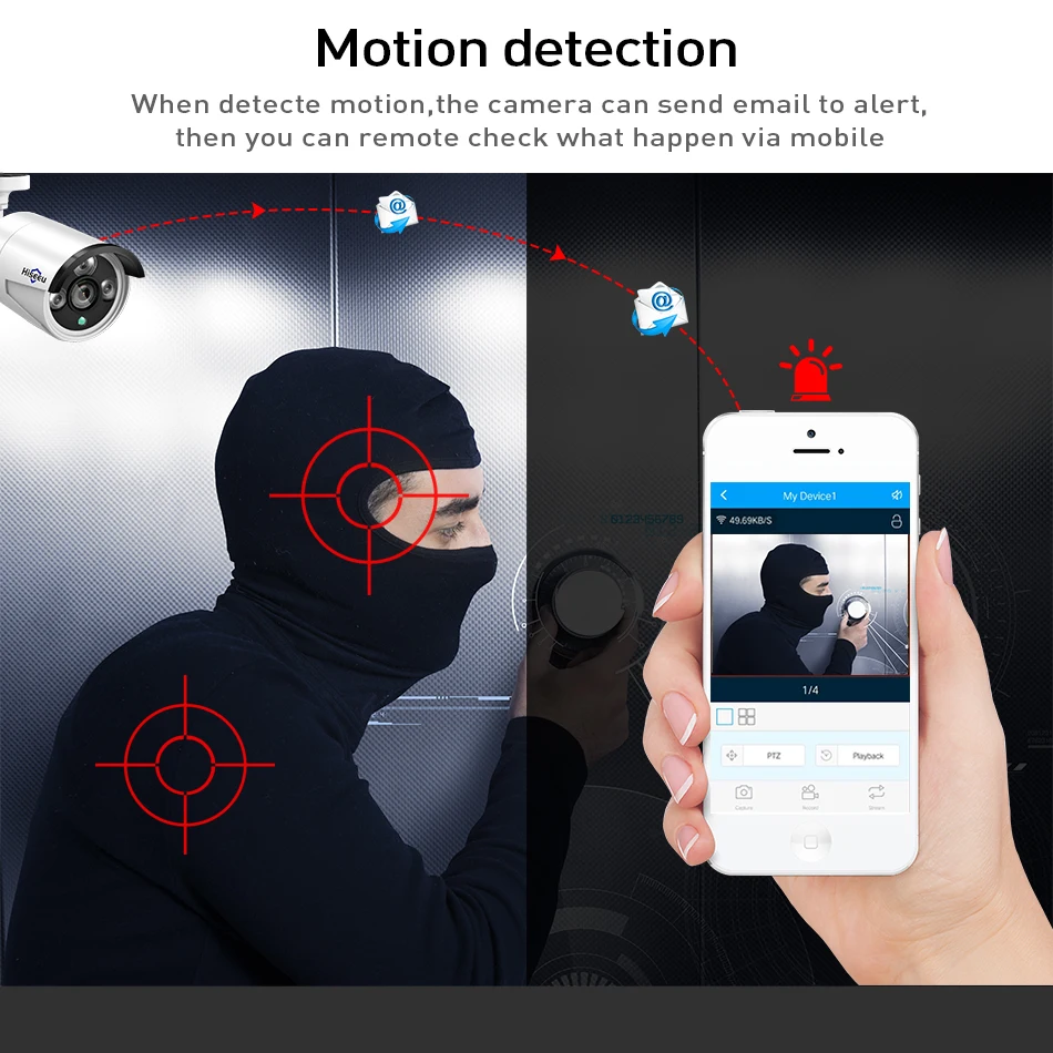 Hiseeu, беспроводная система видеонаблюдения, 960 P, 4ch, 2MP, ip-камера, водонепроницаемая, для улицы, P2P, домашняя система безопасности, комплекты видеонаблюдения