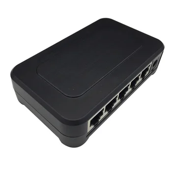 

Black 5 ports 10/100 ethernet network switch 10/100Mbps hub plastic