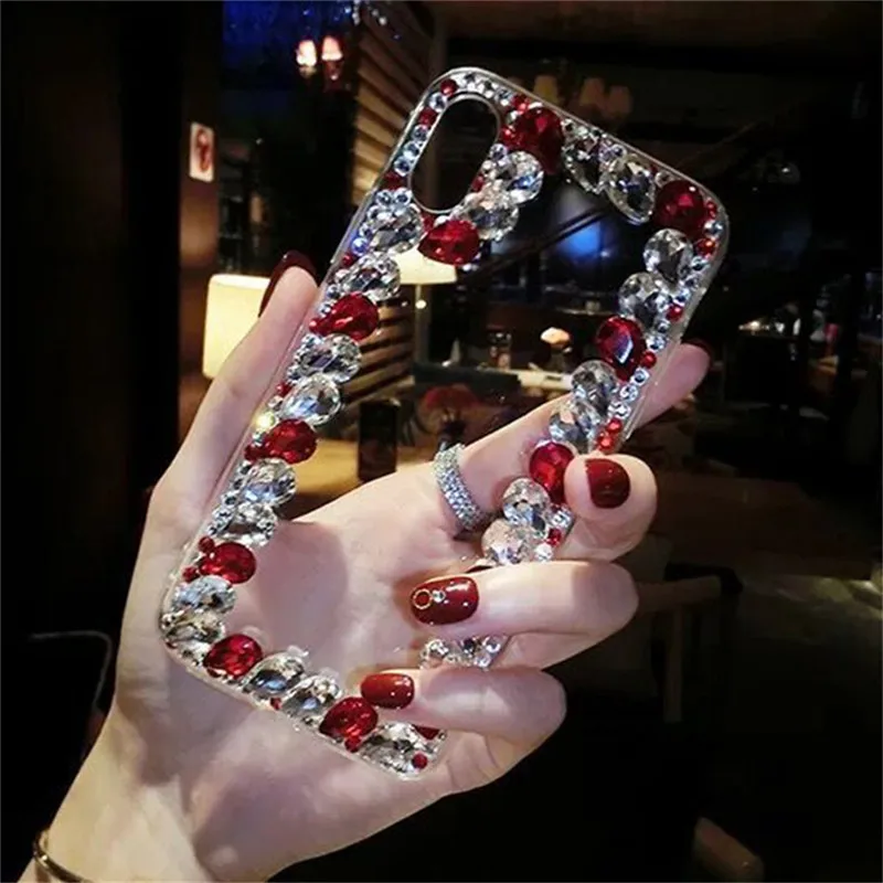 

For Samsung Galaxy Note 9 8 A60 A50 S10 Lite S10E S10 S9 S8Plus M10 M20 M30 A10 A30 A40 A70 A8 A9 2018 A9S Rhinestone Case Coque