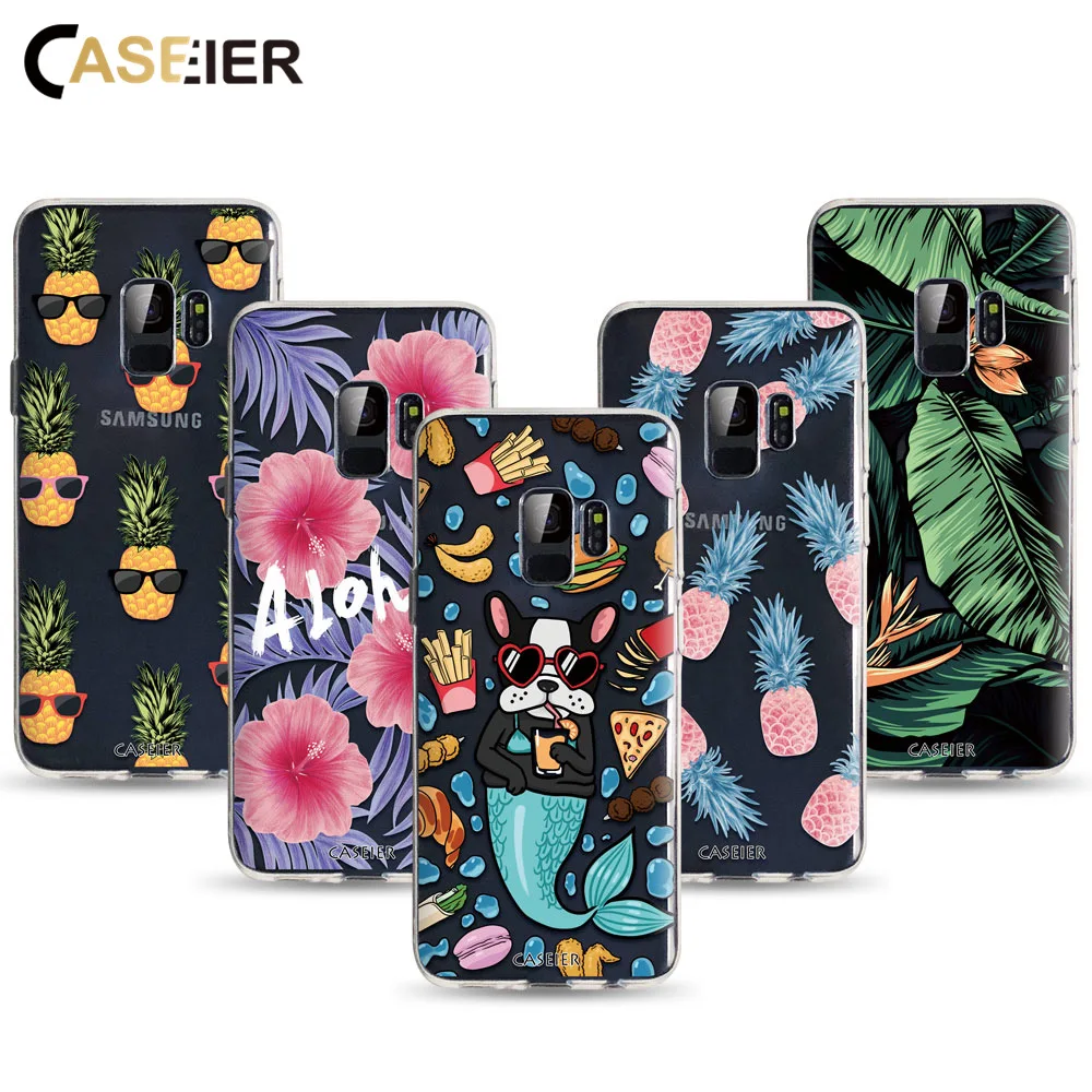 CASEIER Case For Samsung Galaxy A7 2018 S9 S8 S10 Plus Summer Phone Cases J5 J6 J7 2017 Note 8 9 Fundas Covers |
