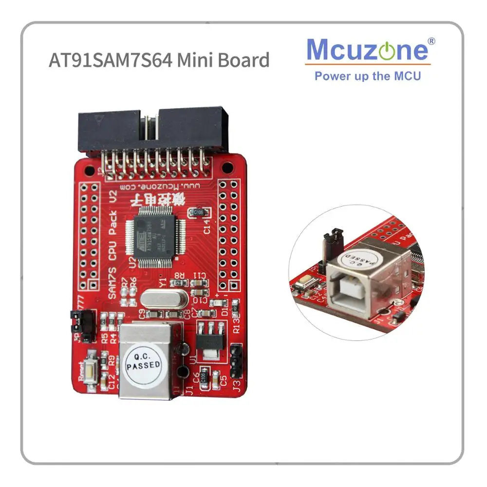 AT91SAM7S64 мини плата ARM7 комплект разработки SAMS764 7S64 JTAG USB ATMEL микрочип|board board|board kitboard