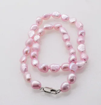 

freshwater pearl baby pink baroque 7-9mm necklace 16inch FPPJ wholesale beads nature