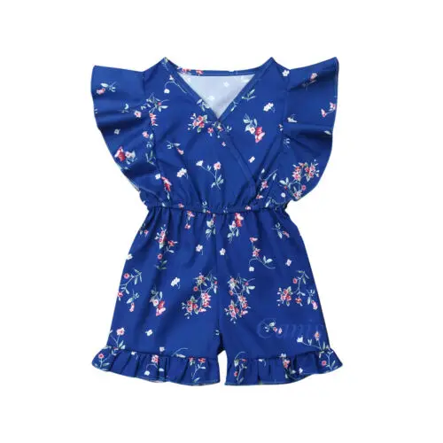 

Newborn Infant Baby Girls Ruffle Floral Romper Jumpsuit Outfit Clothes One-Piece