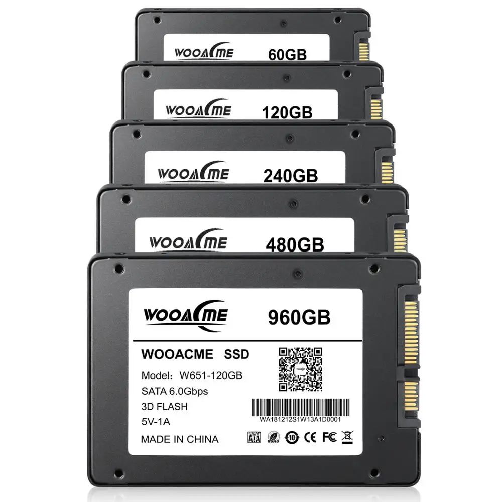Wooacme W651 SSD 120 ГБ 2,5 дюймов жесткий диск SSD SATA III ноутбук Внутренний твердотельный накопитель