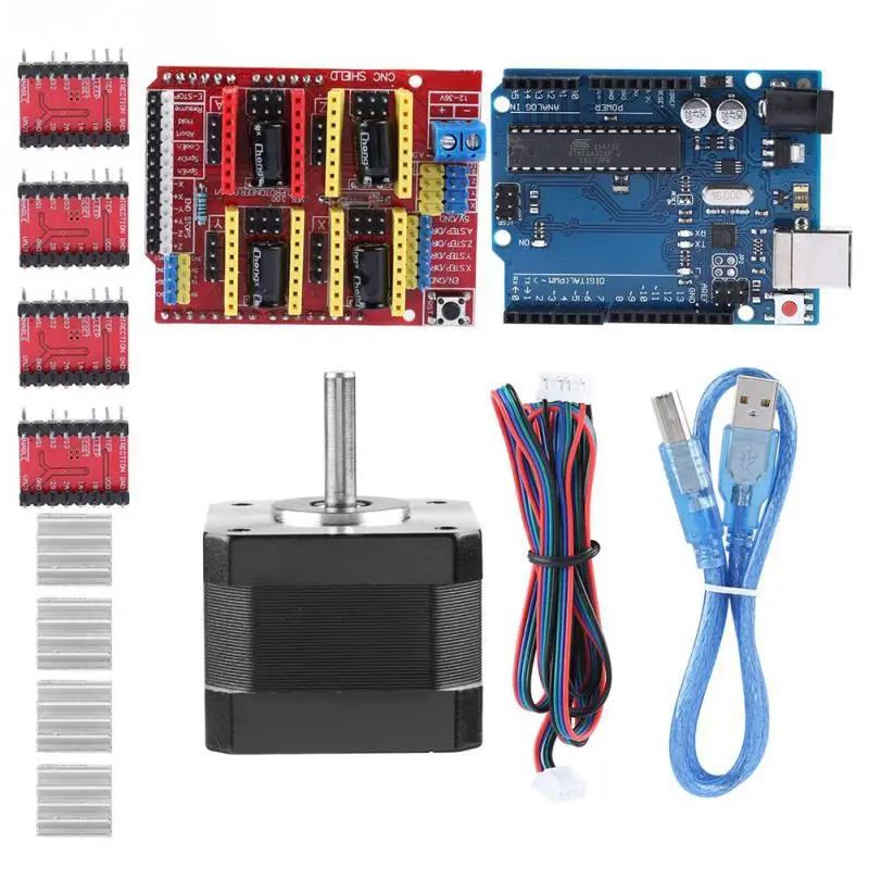 Для quimate Arduino CNC Shield Contoller наборы с шаговым двигателем для 3D принтера|Детали и