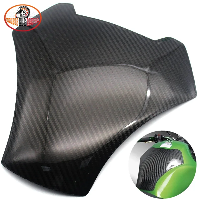 Аксессуары для мотоциклов, накладка на бак из настоящего углеродного волокна, наклейка на бак, защитная крышка, защита, подходит для Kawasaki ER6N 2012- ER-6N '12-'16
