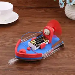 Катер DIY Мини мощность конструктор лодка Модель Дети упражнения развивающие игрушки