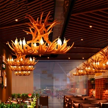 Nordic Candle Antler LED Chandelier Lighting American Retro Resin LOFT Horn LED Pendant Lamps Home Decoration Kitchen Fixtures Nordic Candle Antler LED Chandelier Lighting American Retro Resin LOFT Horn LED Pendant Lamps Home Decoration Kitchen Fixtures