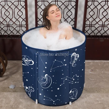 

Adult bath barrel folding bath home insulation bath barrel body bath barrel plastic thickened tub tub