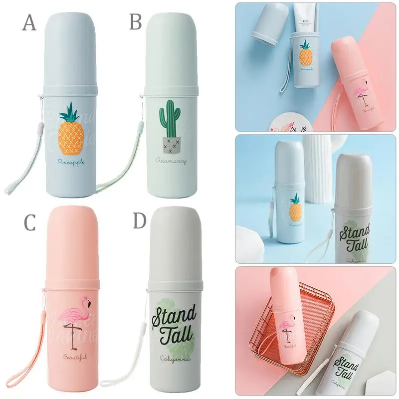 

Innovative Portable Toothbrush Cup Washing Cup Traveling Plastic Storage Cup Toothbrush Holder Outdoor Portable Travel Cute Box